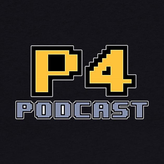 Player 4 Podcast Logo Shirt (Filled-in Letters) by p4podcast